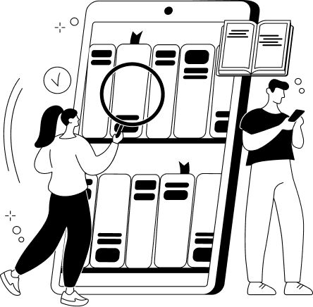 Illustration of people working